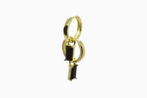 Ameya अमेय | Onyx | Hoop | 18K Vermeil Vergoldung